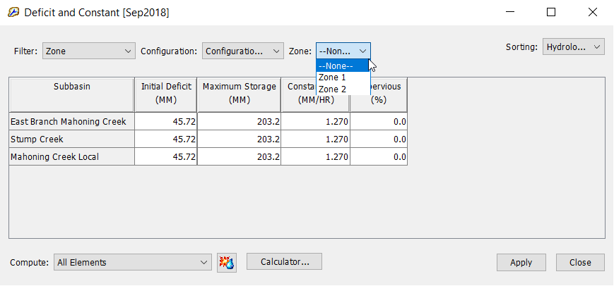 Filtering elements in a Global Editor