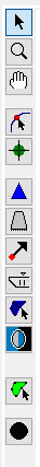 Image of just the Map Toolbar. This toolbar contains the Pointer, Zoom, Map, and other tools.