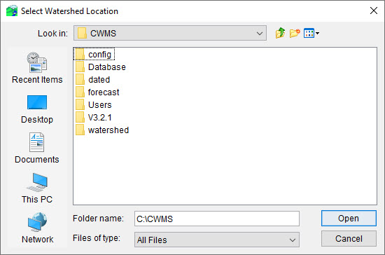 Figure 4 Select Watershed Location Browser