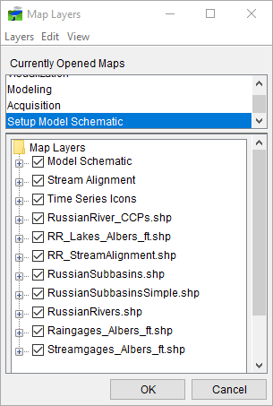 Figure 1 Map Layers Dialog Figure 1 Map Layers Dialog