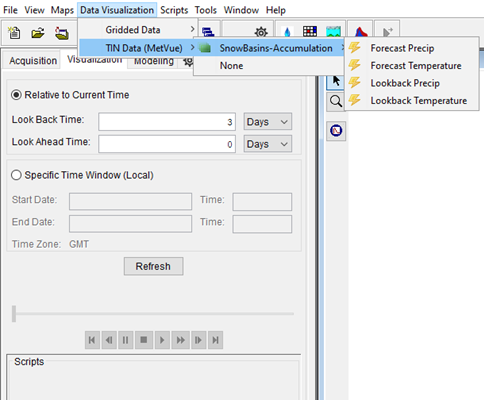 Figure 6 HEC-MetVue in the Data Visualization menu