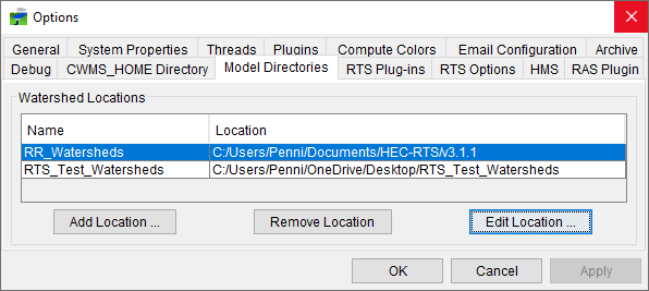 Figure 1 Options Dialog