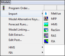 Figure 1 Import Menu