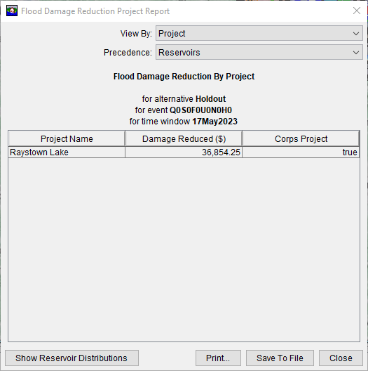 Flood Damage Reduction Project Report
