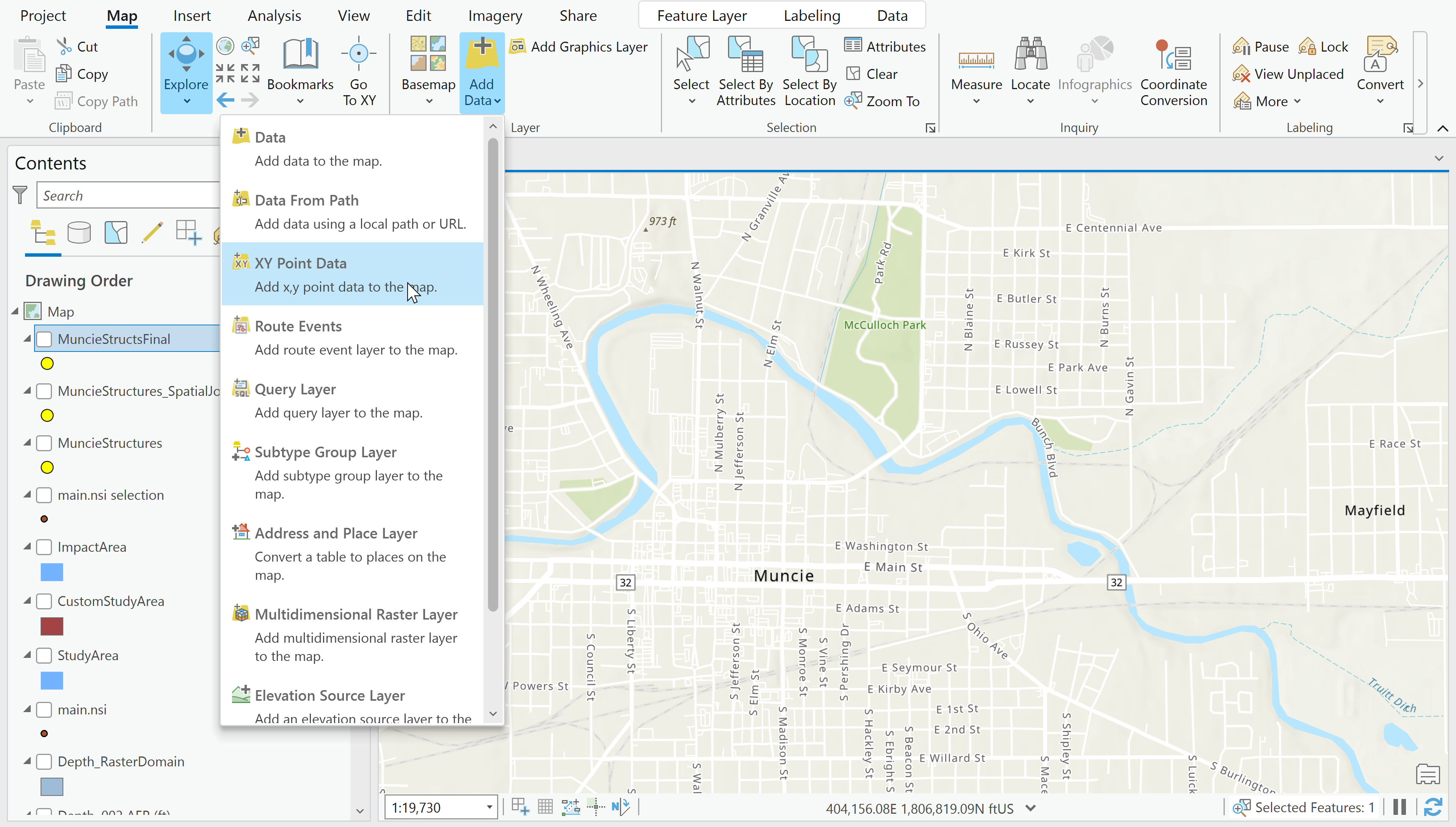 Add Data by XY Points