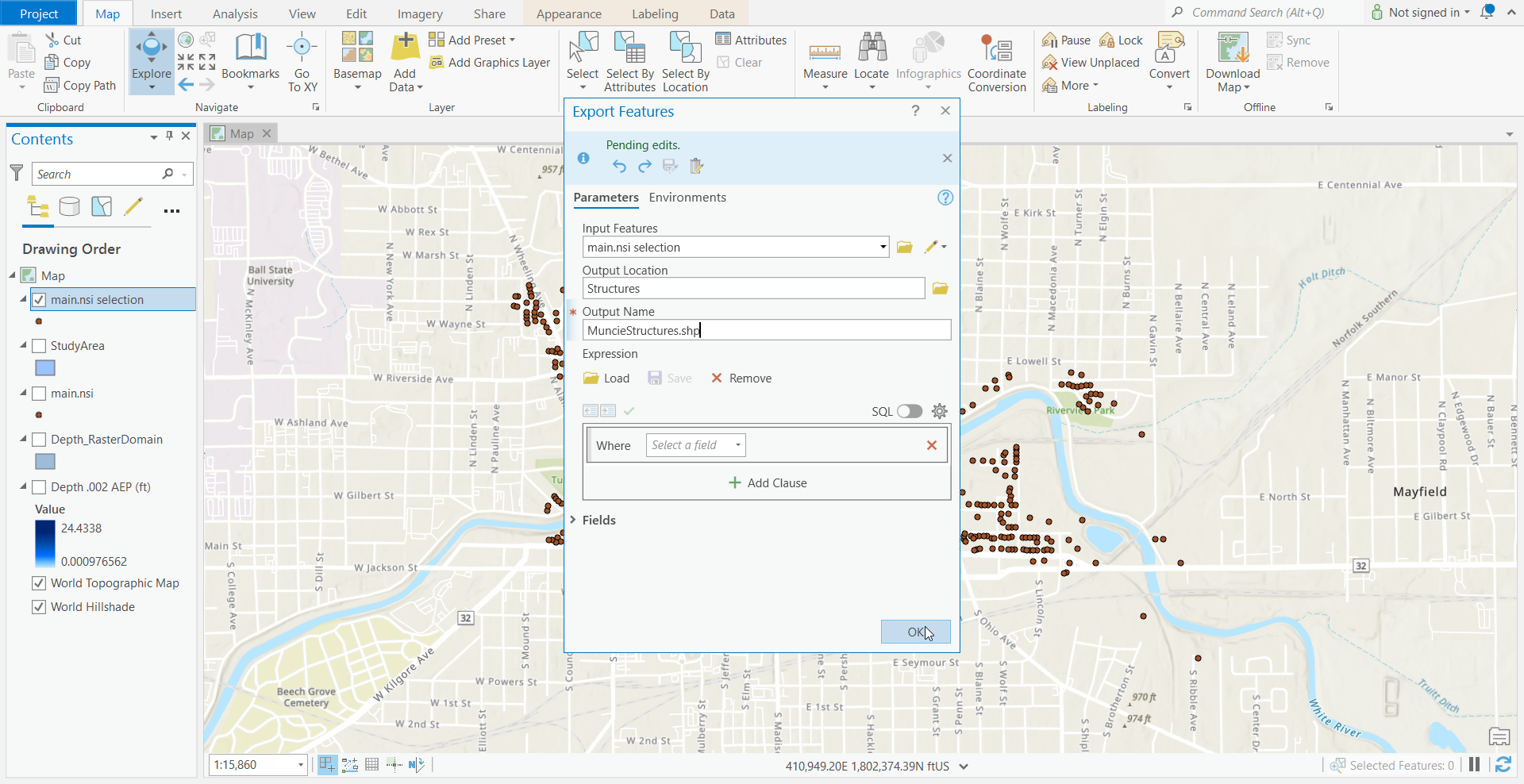 Save NSI as New Shapefile