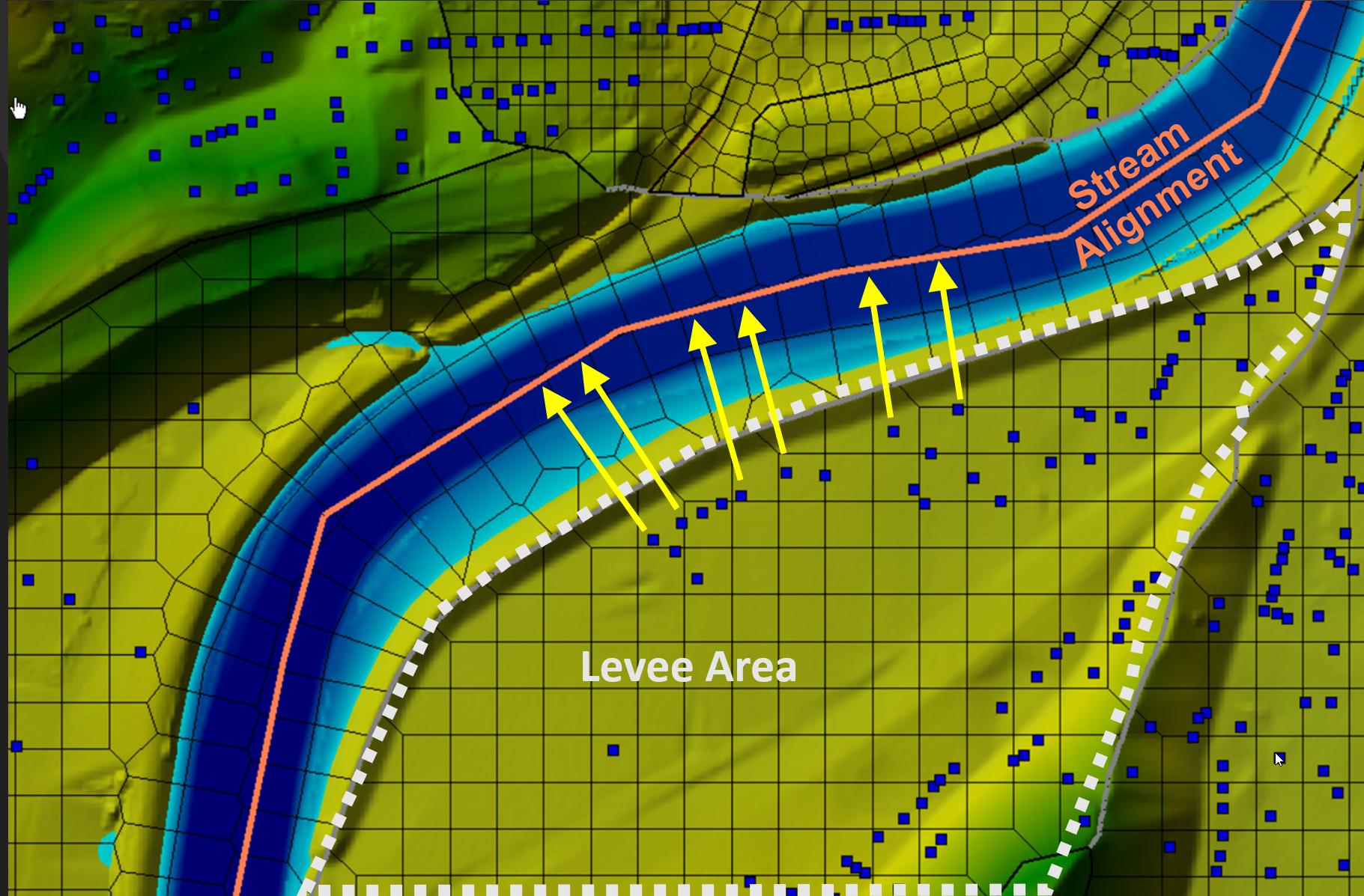 Estimating Damages Behind Levees with In-Channel WSELs