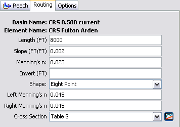 Routing Reach Parameters