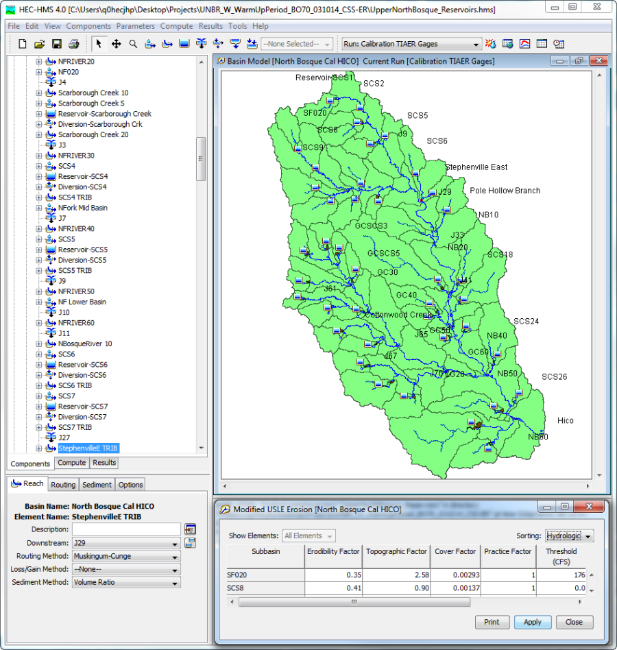 Sediment Model Setup in HEC-HMS