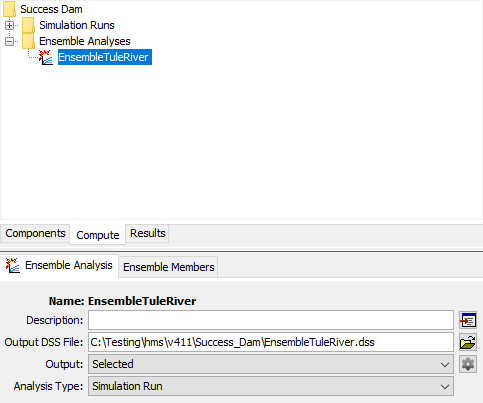 Ensemble Analysis Component Editor