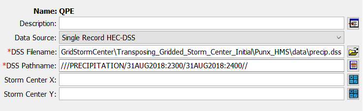 Gridded Precipitation Editor to import gridded precipitation DSS file
