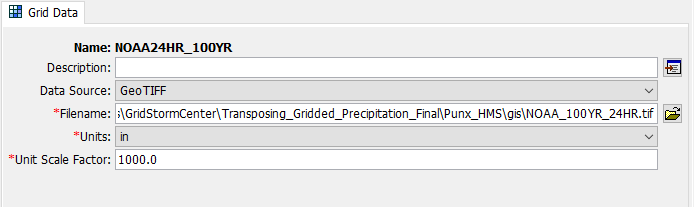 Importing a Precipitation-Normal Grid in Grid Data Editor.