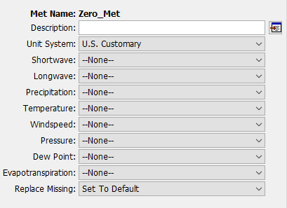 Blank meteorologic model