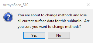 Surface Method Dialog Box