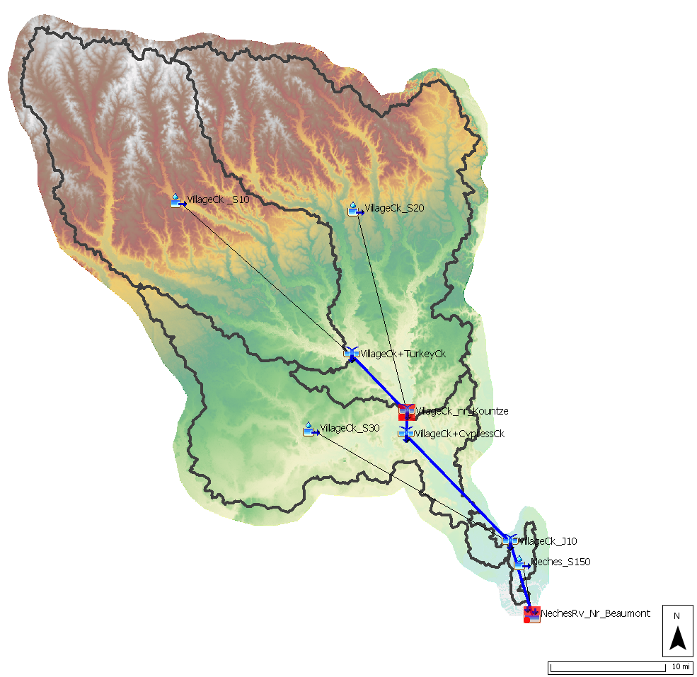 Village Creek Basin Model Configuration