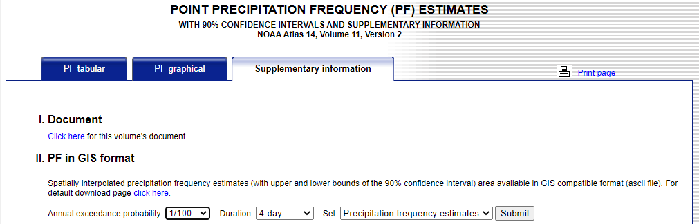 Precipitation Frequency Grid Download