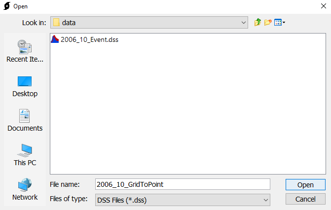 Grid-to-Point Destination File