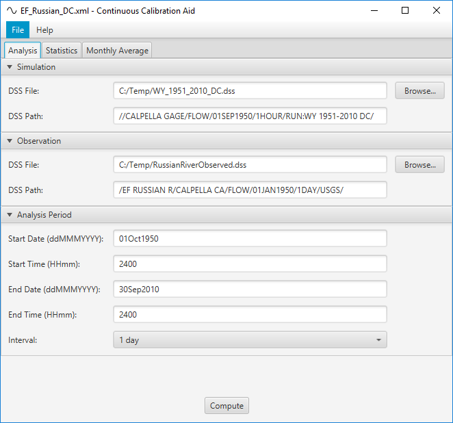 Figure 1. Calibration App