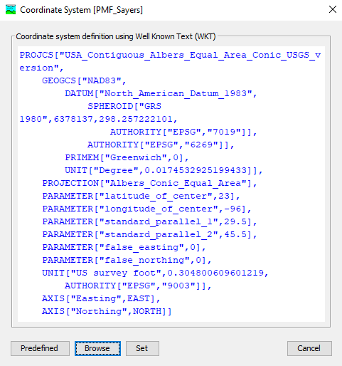 Project Coordinate System