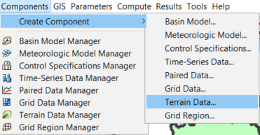 Figure 6. Components Menu