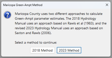 Methodology Selection Popup