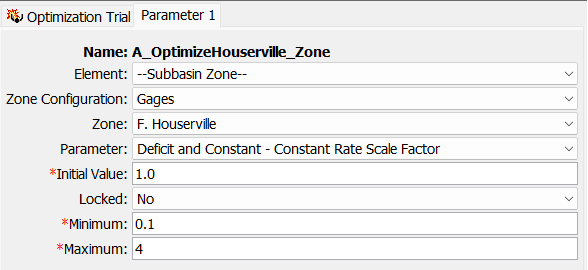 Parameter 1 Configuration