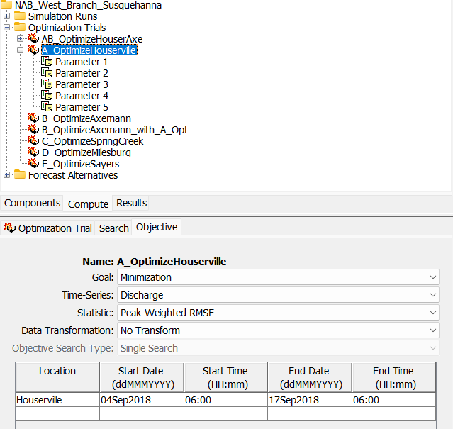 Trial Objective Component Editor