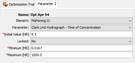 Setting Parameter 2 to the Clark Time of Concentration