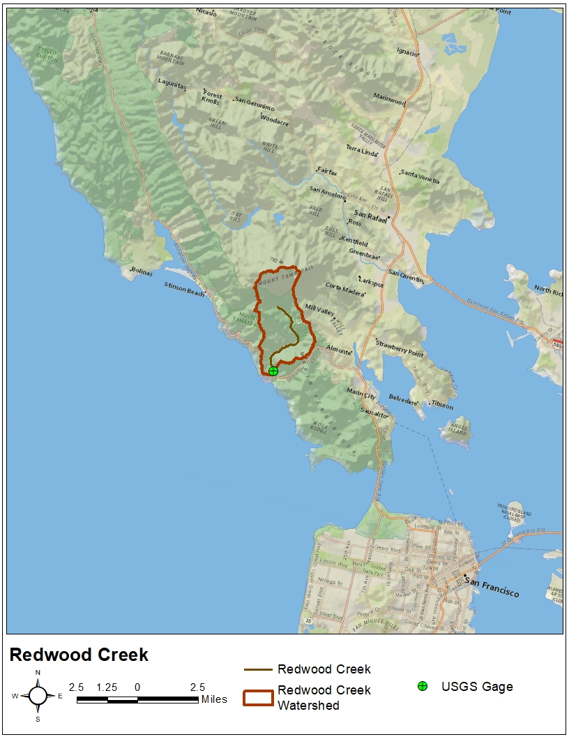 Figure 1. Redwood Creek Location