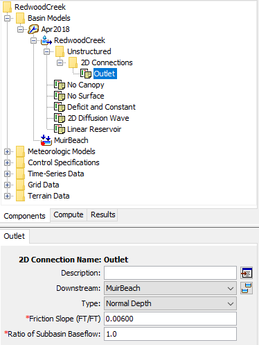 Figure 15. 2D Connection Parameters