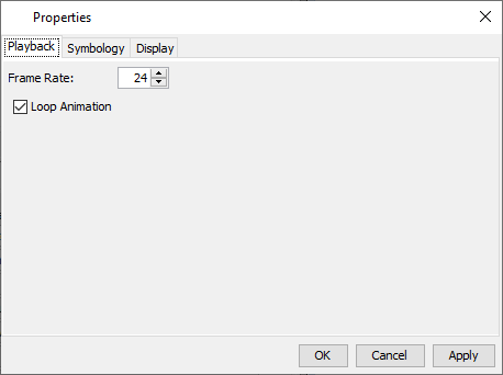 Playback tab in the display settings editor