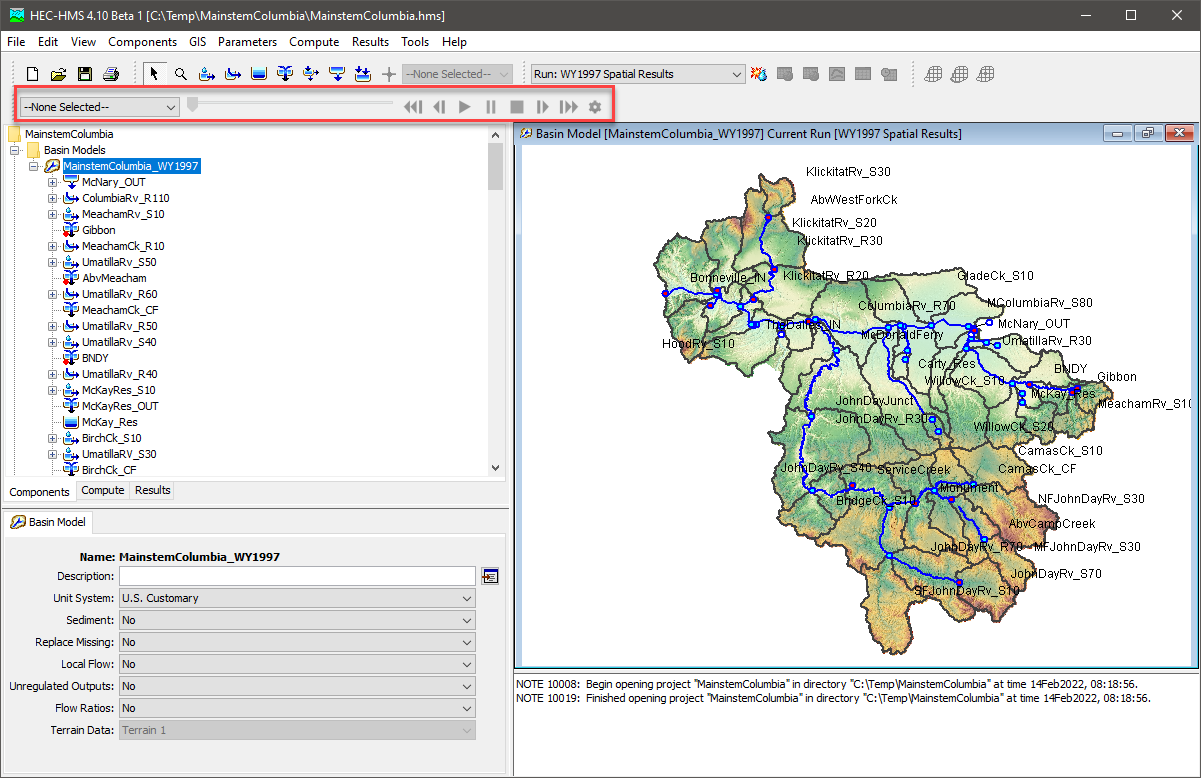 Spatial Results Toolbar identified in user interface