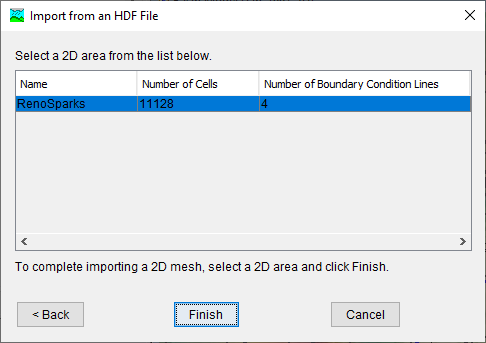 Figure 16. Selecting the 2D Mesh