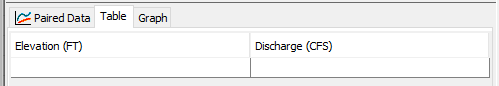 Paired data entry table