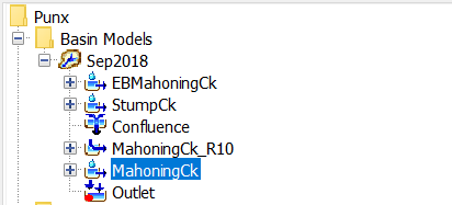 Browsing to subbasin element Browsing to subbasin element