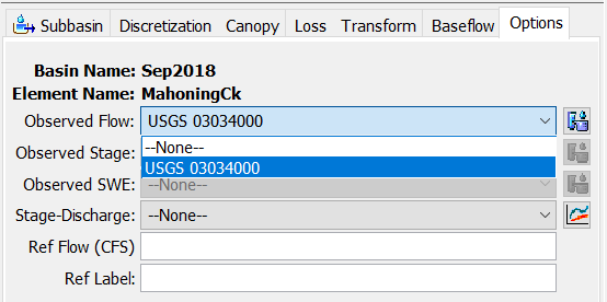 Selecting discharge time-series Selecting discharge time-series