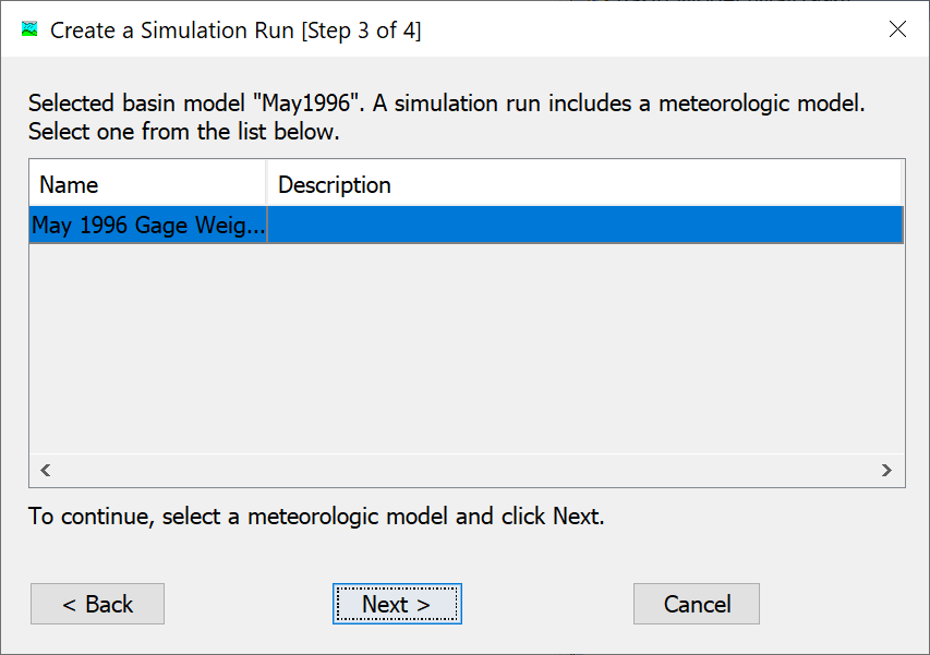 Create a Simulation Run Step 3