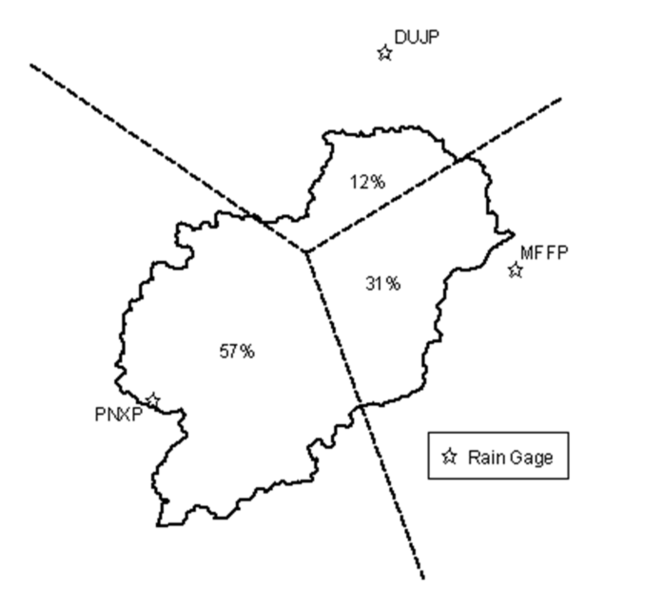 Punxsutawney Watershed Thiessen Polygons