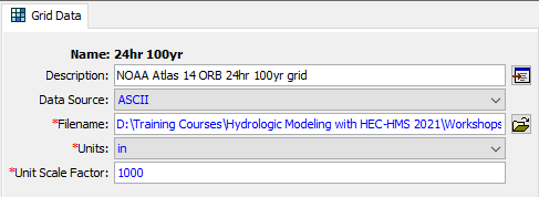 Specifying grid information