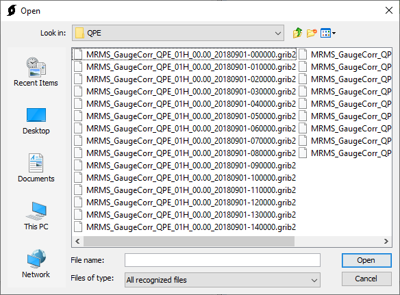 Selecting MRMS files