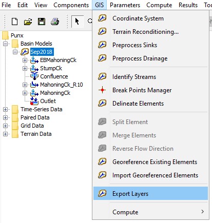 Export Layers menu