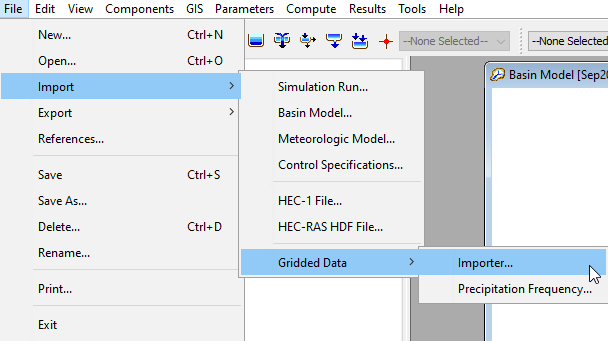 Opening gridded data importer