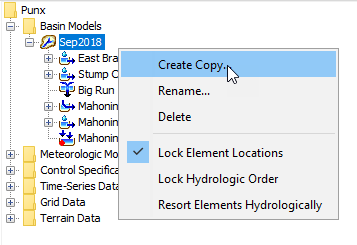 Copy basin model