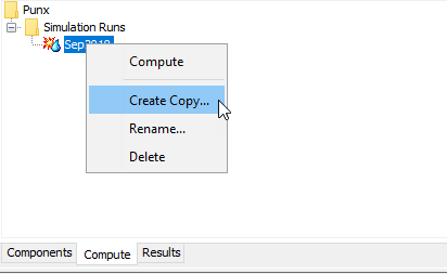 Copy simulation run