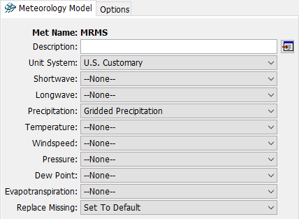 Meteorologic Model Component Editor