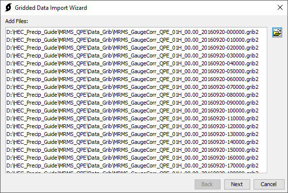 Figure 6. Confirming Data Selection