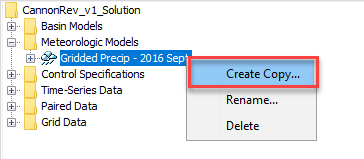 Figure 15. Copying a Meteorologic Model