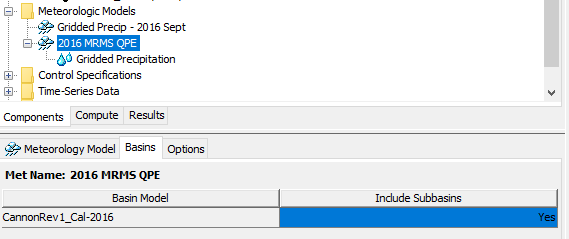 Figure 18. Selecting a Basin Model