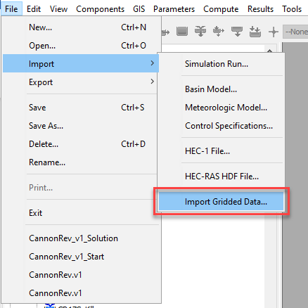 Figure 2. Launching the Gridded Data Import Wizard