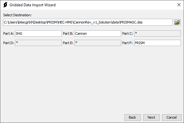 Figure 10. Defining DSS Part Names